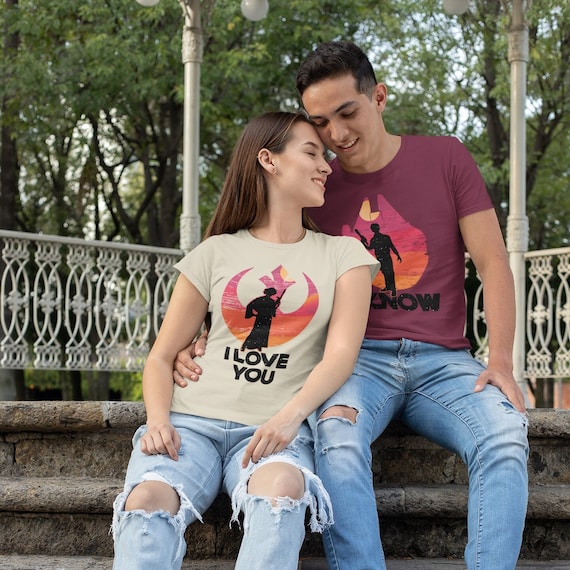 Star Wars Couples Gift Set Disney Star Wars Couple Shirt I Love You I Know  Shirt Disney Couple Shirt Valentines Day Gifts 