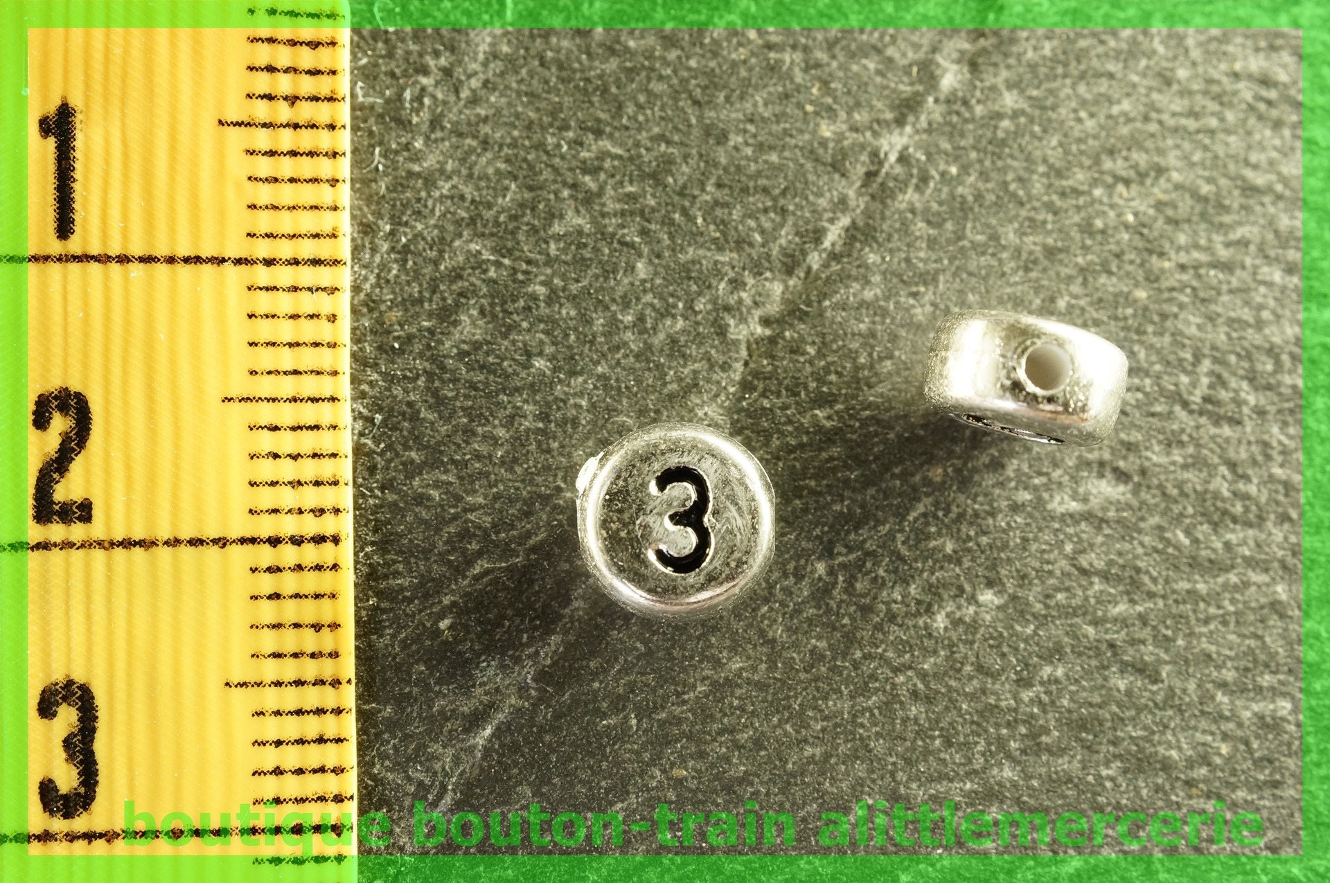 perle ronde chiffre 3 plastique argent et noir perle ronde chiffre chiffre chiffre 3 plastique argent et noir bea09e