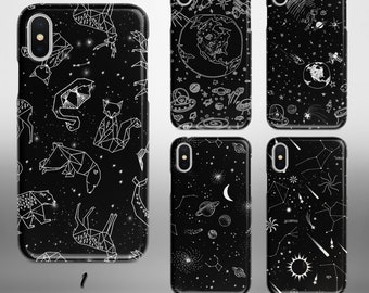 Cover per telefono con costellazioni: Galaxy, iPhone, Pixel, design celeste