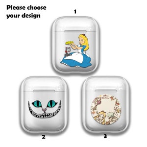 Alice in Wonderland Air Pods case Clear Disney headphones cover Air Pods 3 case Silicone Cartoon AirPods holder TPU cover