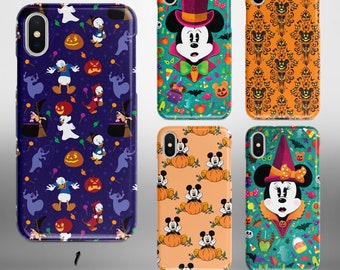 Capa de Halloween para iPhone 17 16e 15 14 13 12 11 Pro, capa Disney para Galaxy S25 S24FE, capa para Google Pixel 6 7 8 9 10, capa para Galaxy S9, capa para Galaxy Note 10.