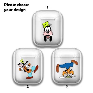 Disney Air Pods case Clear Goofy headphones cover Dog Air Pods 3 case Silicone Cartoon AirPods holder TPU cover