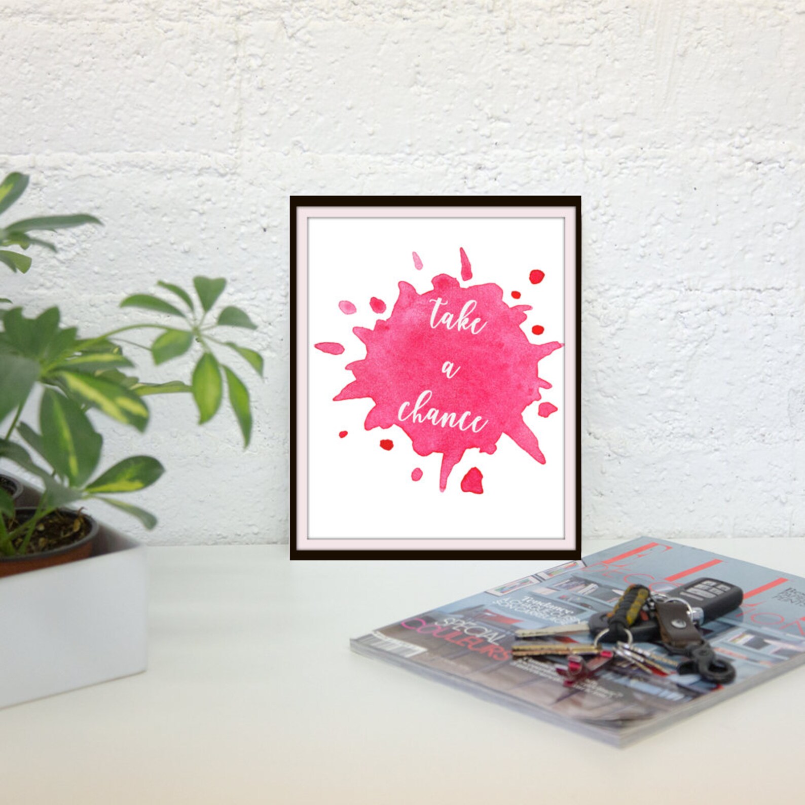 Printable Wall Art Take A Chance Digital Art Print Inspirational ...