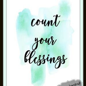 Printable Wall Art ~ Count Your Blessings ~ Digital Art Print ...