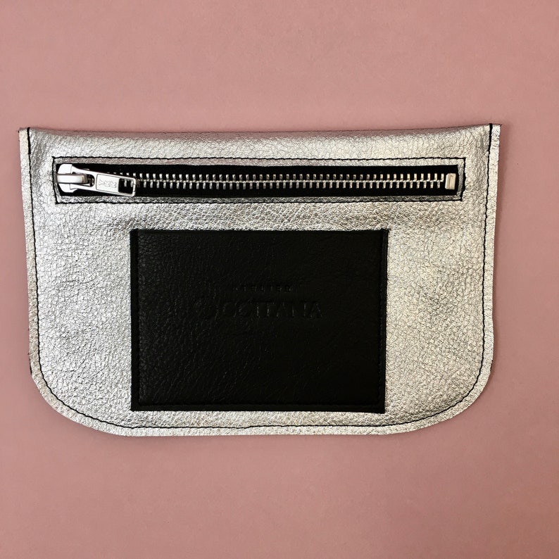 Silver leather wallet