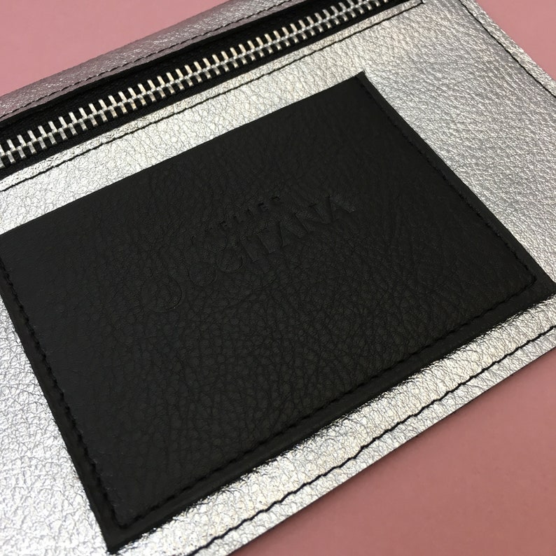 Silver leather wallet