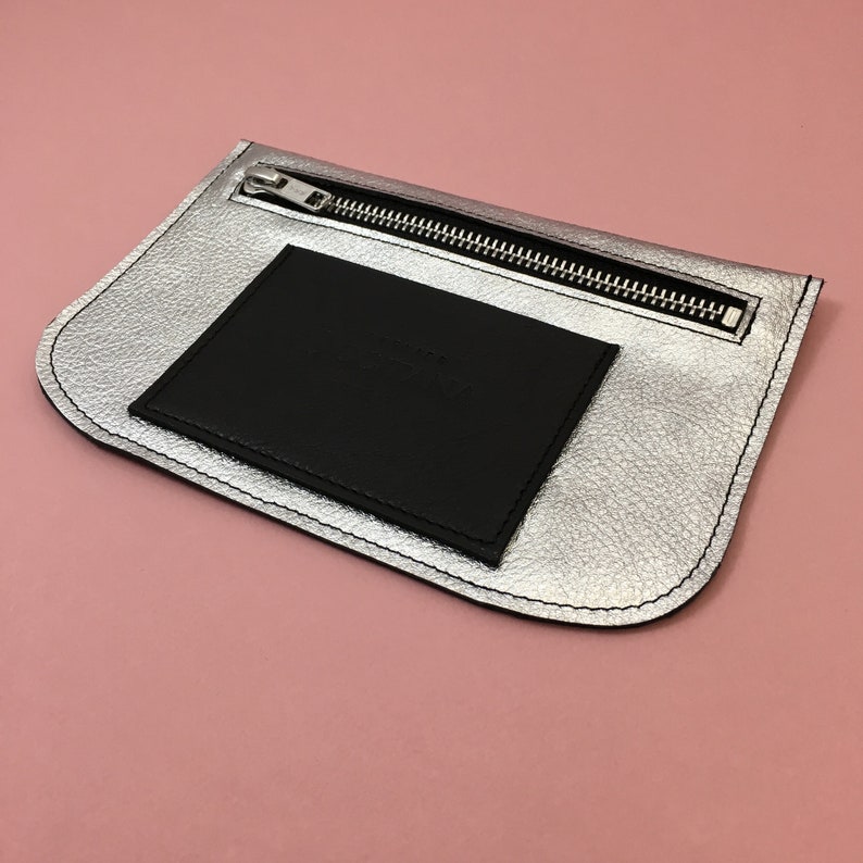 Silver leather wallet