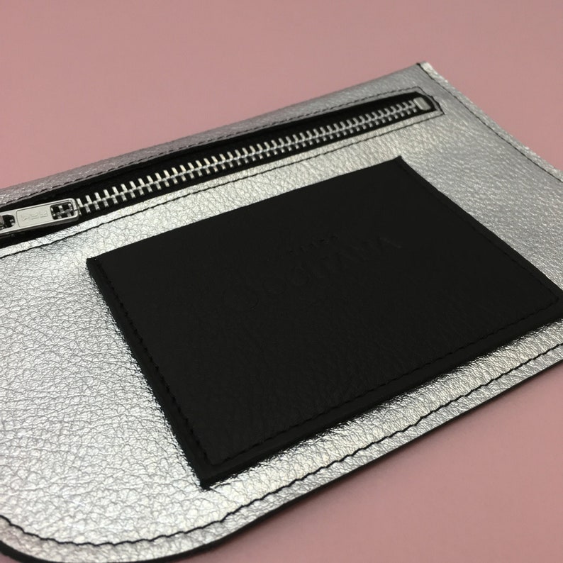 Silver leather wallet