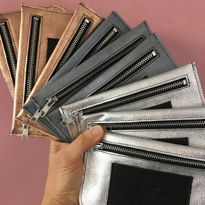 Silver leather wallet
