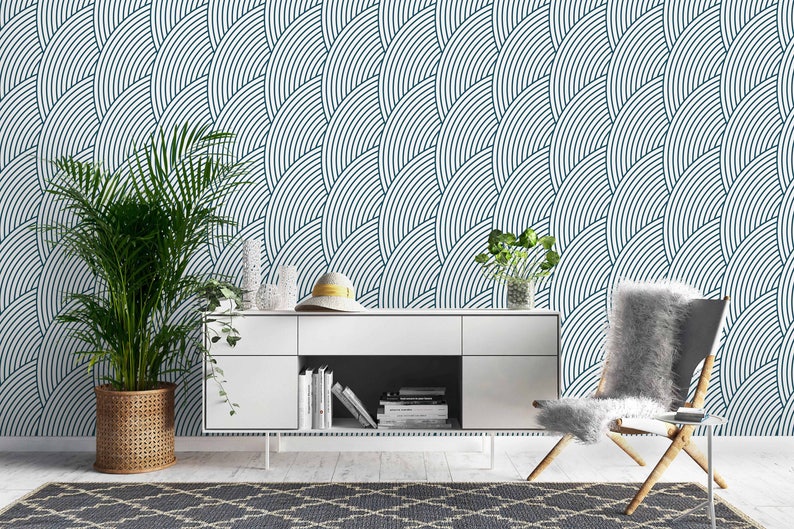 Semicircle Wallpaper Murals Wall art decals Non woven wallpaper Feature Wall Made to Measure Home wall decor