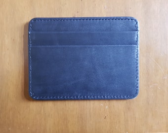 New Black Leather Cardholder, leather cardholder, cardholder wallet, mens wallet, black leather wallet, natural leather cardholder