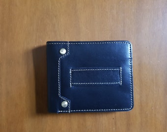 Cartera de cuero negro nuevo, cartera de cuero para hombre, cartera de hombre, cartera de cuero negro, cartera de cuero, tarjeta de cuero