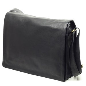 Tout nouveau sac en cuir noir, sac pour ordinateur portable, sac messager, sac à bandoulière, cuir véritable, sac pour ordinateur portable, sac en cuir, sac à bandoulière, bureau, homme