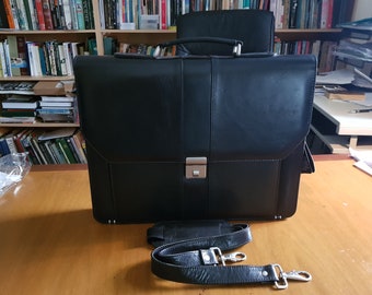 Brand New Men's Leather Briefcase, Messenger Bag, Leather Bag, Black Messenger Bag, leather briefcase men