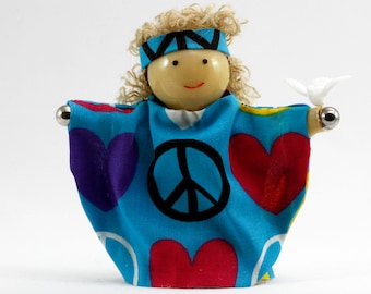 Peace Girl PeaceKin - Diversity Doll with Magnets for Hands, Teaching Peace, Collectible