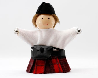 Scottish PeaceKin - Diversity Doll with Magnets for Hands, Teaching Peace, Collectible