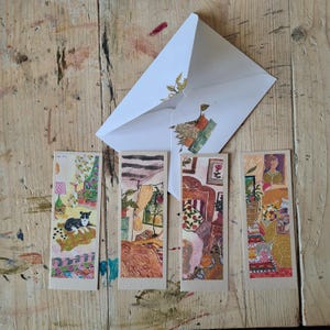 Originele bladwijzers (x4) met 'Leeslijst'-achterkant - Artist Creations