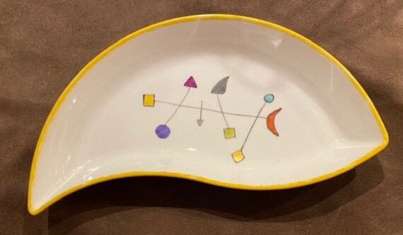 Petit Plat Inspiration Calder Bord Jaune