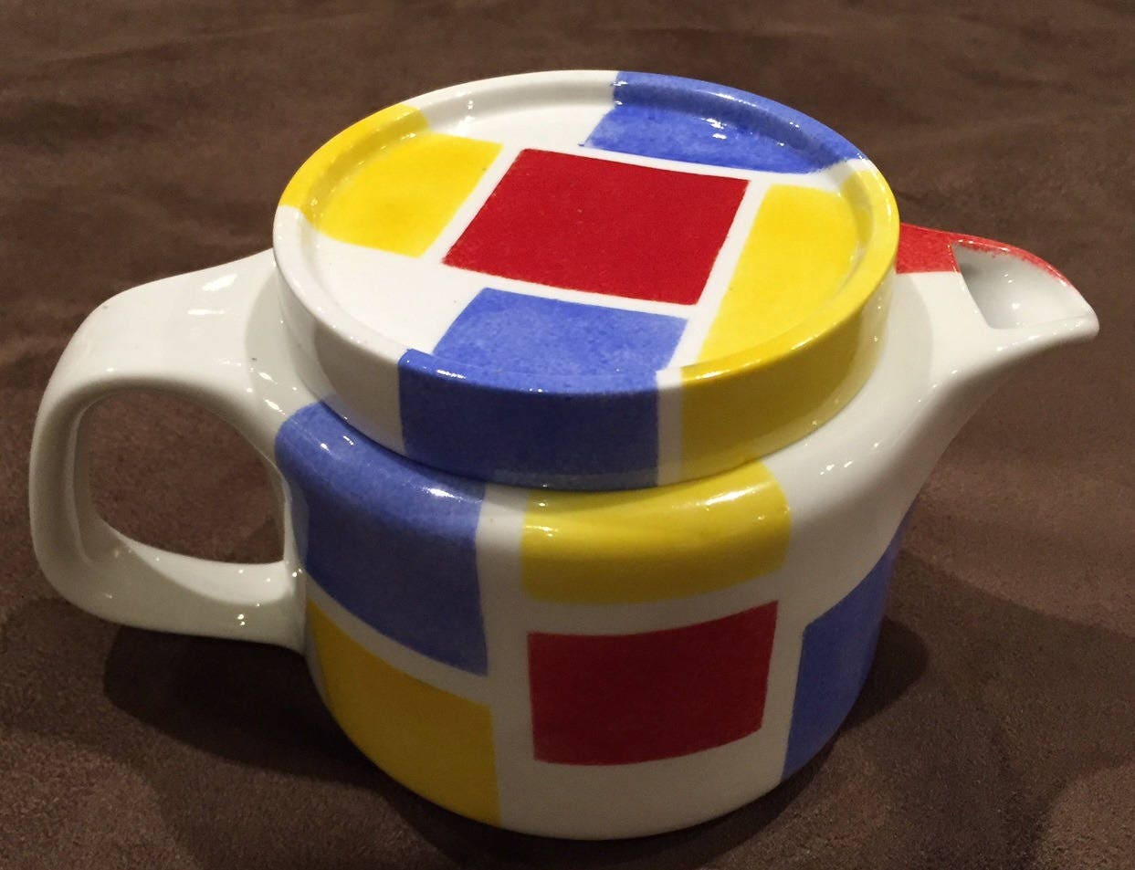 Service à Café/ Thé en Porcelaine d'inspiration Mondrian