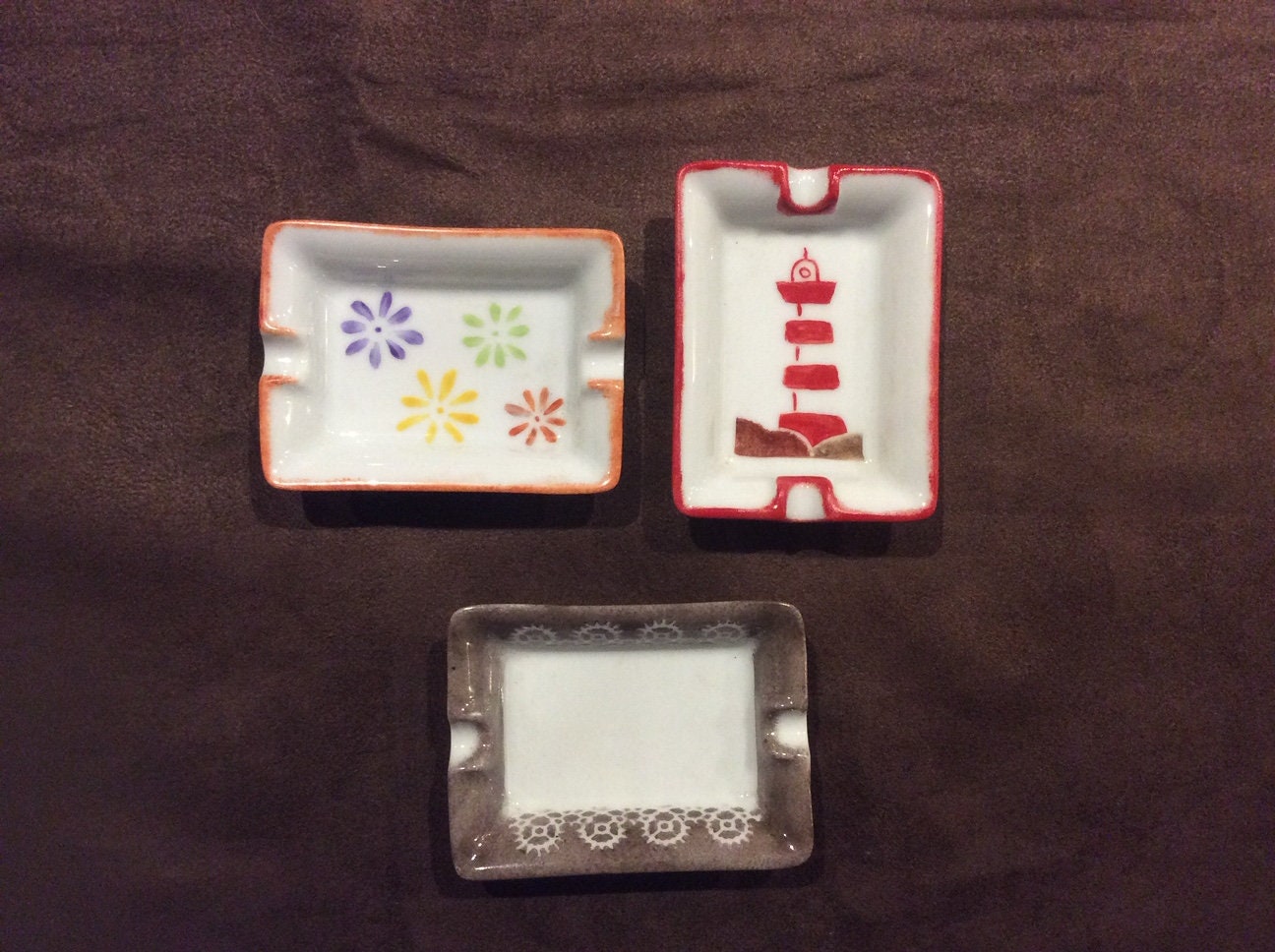 Petits Cendrier en Porcelaine de Limoges Différents Motifs