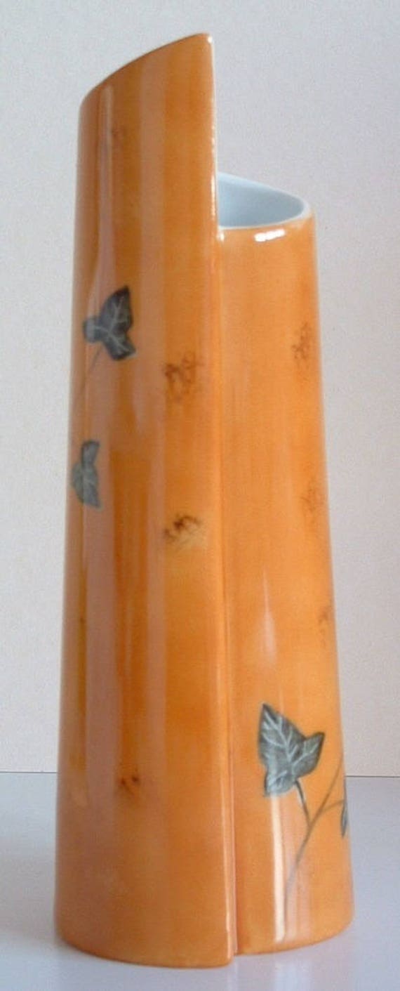 Vase en Porcelaine de Limoges Effet Bois et Lierre