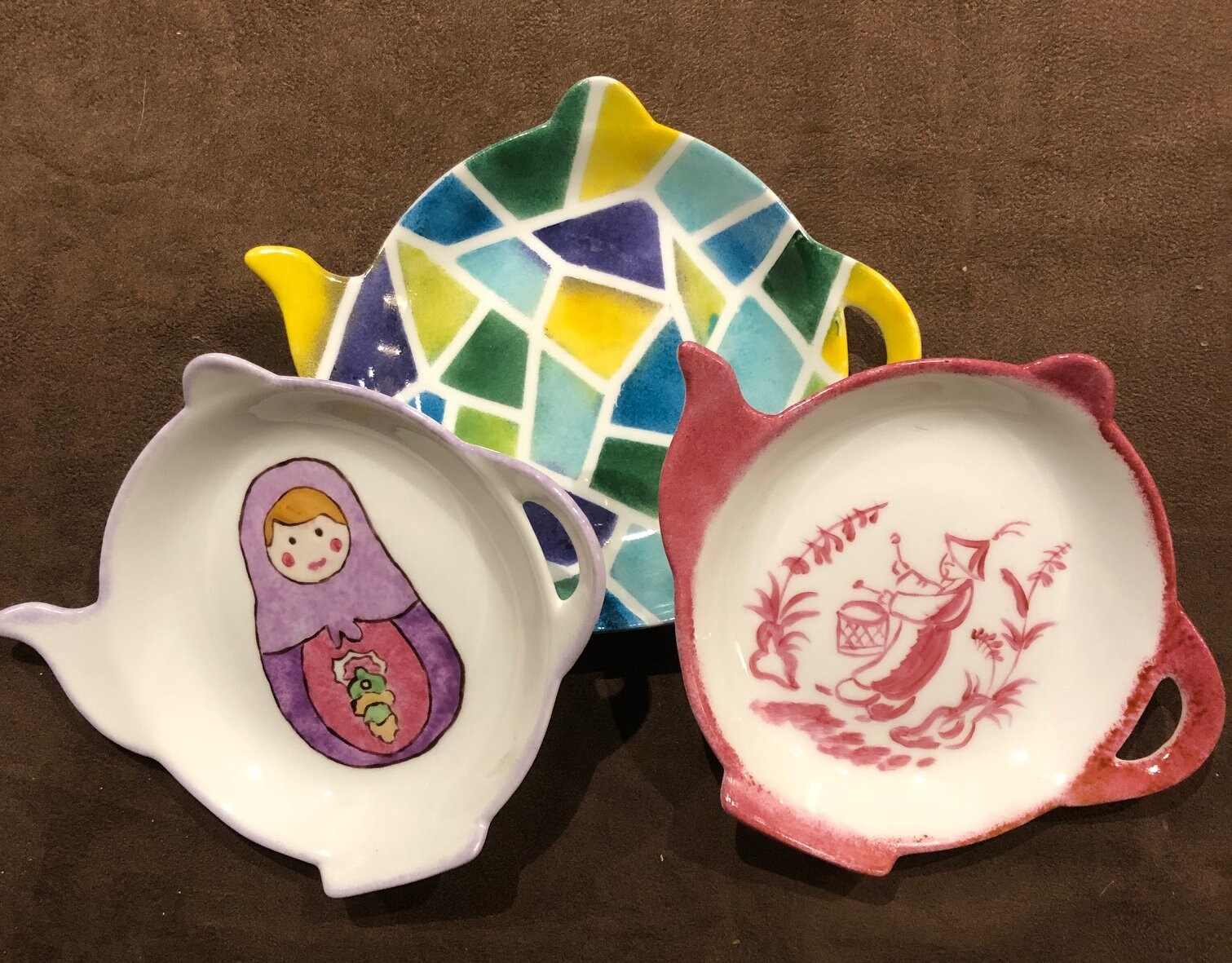 Grands Repose-Sachets de Thé en Porcelaine Différents Motifs