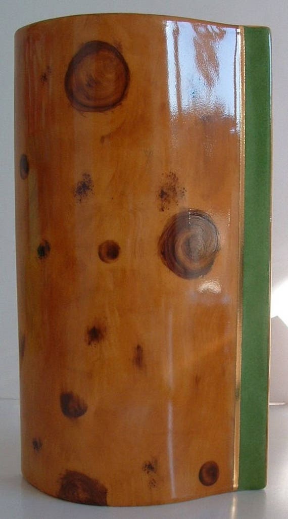 Vase en Porcelaine Effet Bois