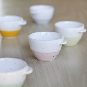 Ceramic Espresso / Sake Cup Mini Speckled Mug Tiny Coffee / Tea Cup Modern Handmade Pottery Cafe Barista Shot Glass Rosa