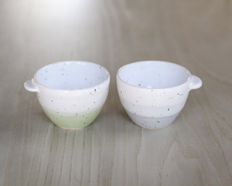 Ceramic Espresso / Sake Cup Mini Speckled Mug Tiny Coffee / Tea Cup Modern Handmade Pottery Cafe Barista Shot Glass Bild 8
