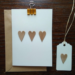 Handmade Leather Third Anniversary Greetings Card