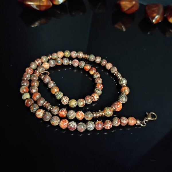 Collana Da Uomo Artigianale In Perle Di Legno E Ceramica – Stile Surfista, Lunghezza Regolabile 40+7 Cm, Resistente All'acqua, Fatta A Mano, Look Bohémien - 6