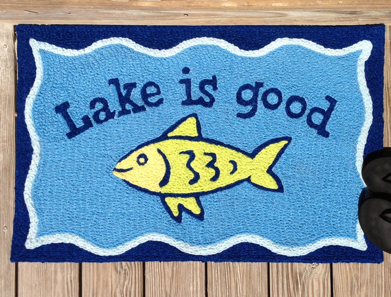 Lake Life Doormat Housewarming Gift Lake is Good Mat Etsy