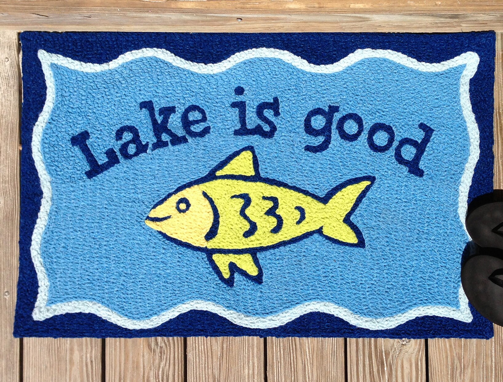Lake Life Doormat Housewarming Gift Lake is Good Mat Outdoor