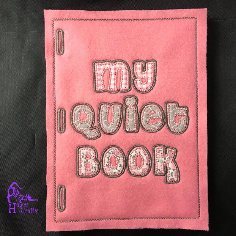 ITH Quiet Book Front Page Machine Embroidery Design Etsy UK