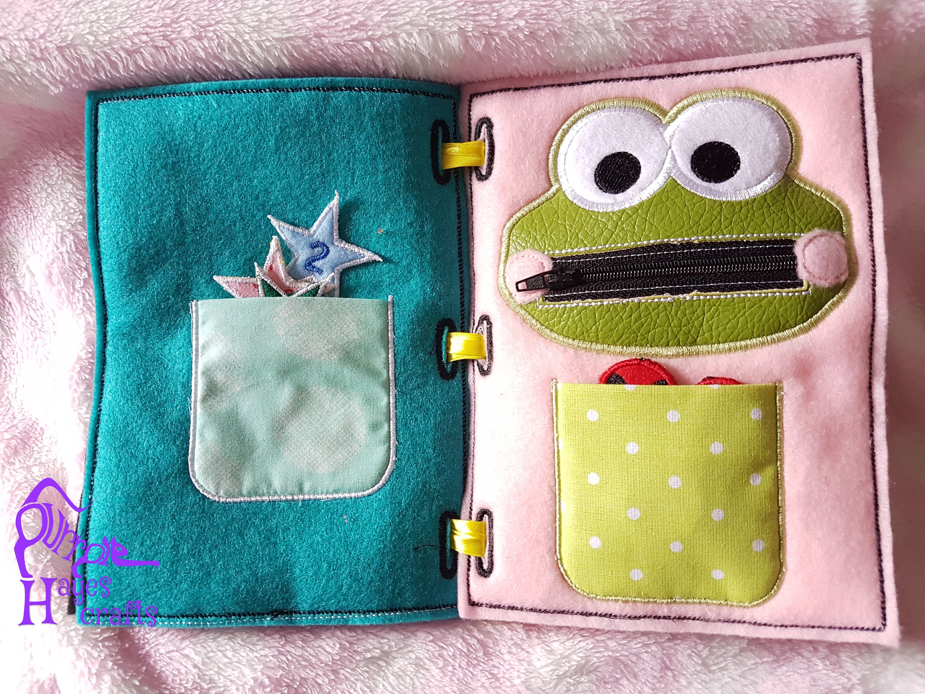 ITH Quiet Book Frog Page Machine Embroidery Design Etsy