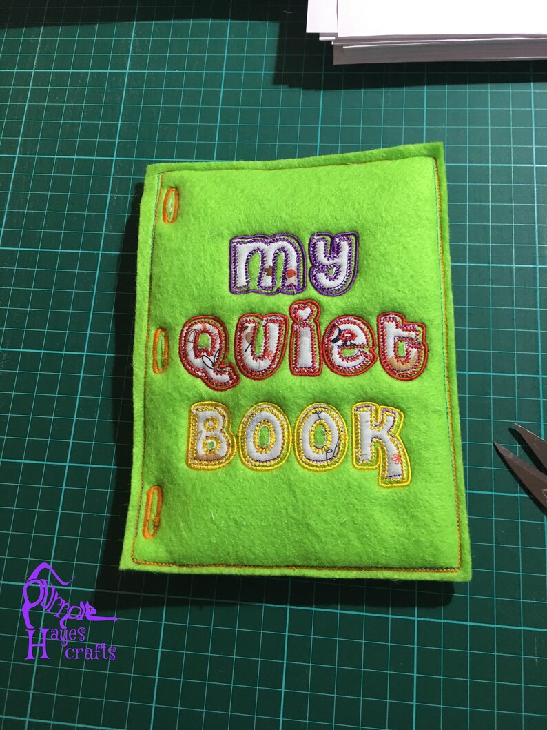 ITH Quiet Book Front Page Machine Embroidery Design Etsy UK