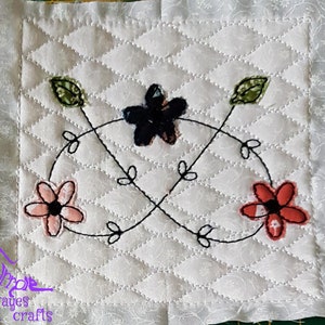 ITH Flowers Quilt Blocks Machine Embroidery Design (4x4, 5x5, 6x6 & 8x8 ...