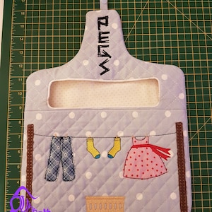ITH Peg Bag machine embroidery design (8x12) NOT a physical item