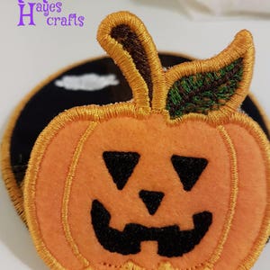 ITH Pumpkin Coaster/Mug Rug machine embroidery design