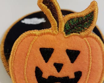 ITH Pumpkin Coaster/Mug Rug machine embroidery design
