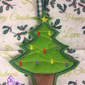 ITH Christmas Tree Decoration machine embroidery design