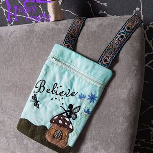 ITH &quot;Believe&quot; Zipper Bag machine embroidery design