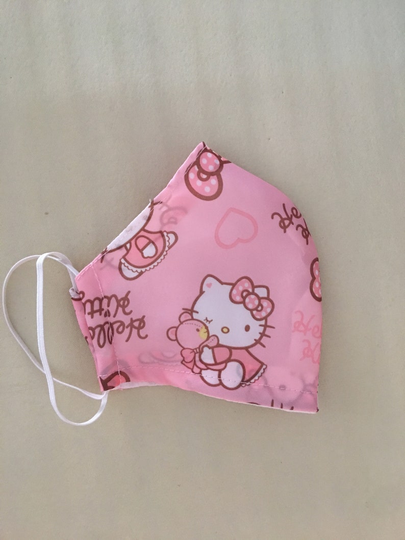 Hello Kitty Handmade Face Mask Washable l Mask with Filter | Etsy