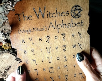 Esotericism, Witches' Alphabet, Magic Alphabet, Esoteric Tool, Witch, Witchy, The Theban Wiccan Witch's Alphabet, Witchcraft
