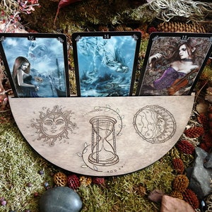 Wahrsagungstablett, Esoterik, Tarot, Orakel, Karten, Wahrsagerei, Hellsehen, Kartenzeichenständer, Wahrsagetablett, Geschenkidee