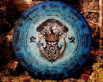 Esotericism, Wheel of the Year, Sabbat Calendar, Gift Idea, Wicca and Coven, Ritual and Magic, Esoteric Tool, Witch