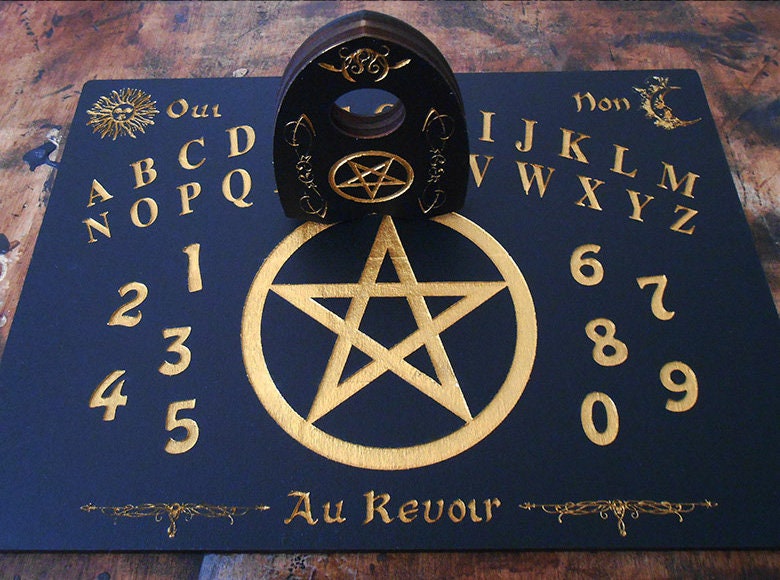 Ouija Protection Noir et Or Création Unique Fait Main