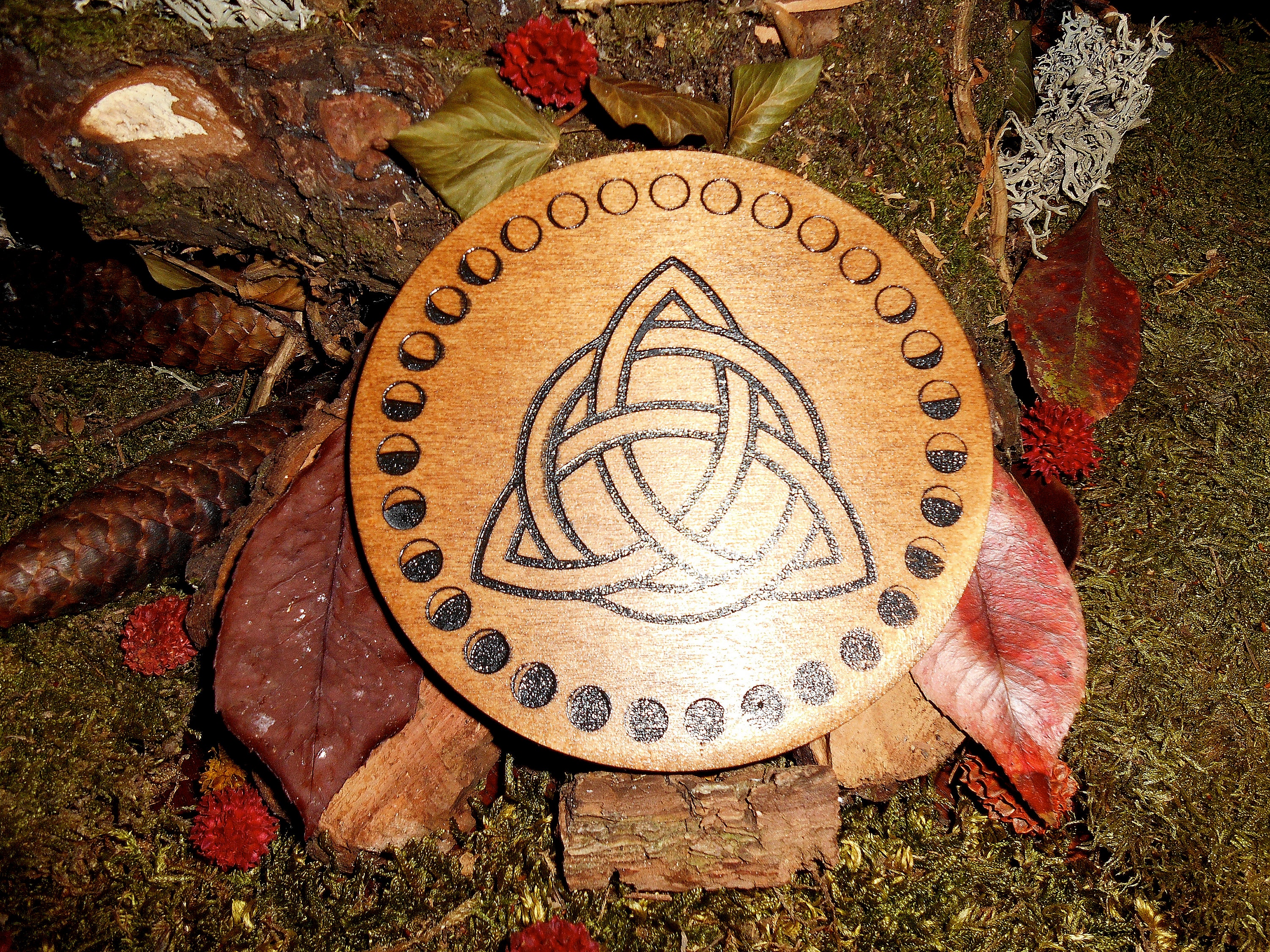 Triquetra, Celtique, Nordique, Wicca, Paganisme, Pagan, Wiccan, Odin, Triquetra Bois, Trinité, Ésoté