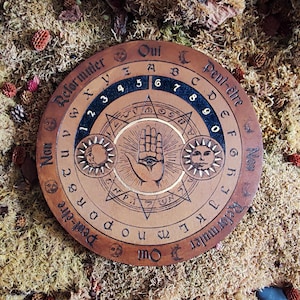 Plateau Divinatoire pour pendule. Radiesthésie, Ouija et divination, Magie naturelle, Outil Ésotérique, Outil pour Médium et Voyance.