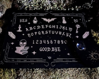 Authentic Ouija on Engraved Wood, Mystical and Sacred Object, for practicing Spiritism or Cabinet of Curiosities, Authentic Spiritism.